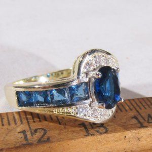 size 6 1/2 blue sapphire ring